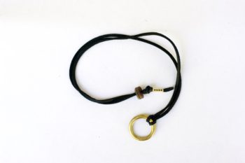 Brass O-ring Leather Lace Necklace Keychain Adjustable jumonji works